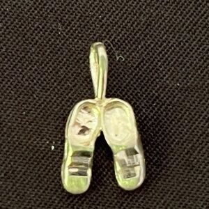 Sterling Silver 925 Charm or Necklace Pendant - Baby Shoes
